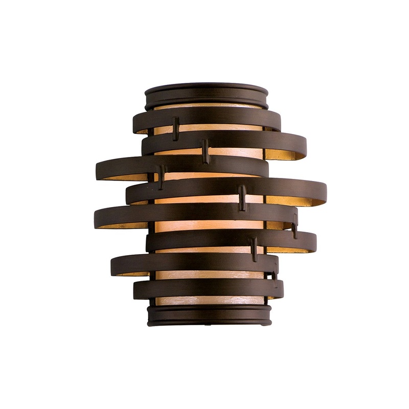 Corbett Lighting 113-11 Vertigo One Light Wall Sconce Bronze And Gold Leaf (Discontinued)