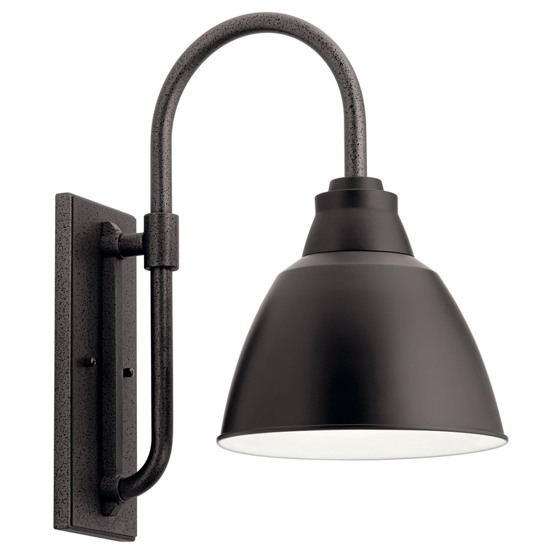 Kichler 49837BK One Light Outdoor Wall Mount, Black