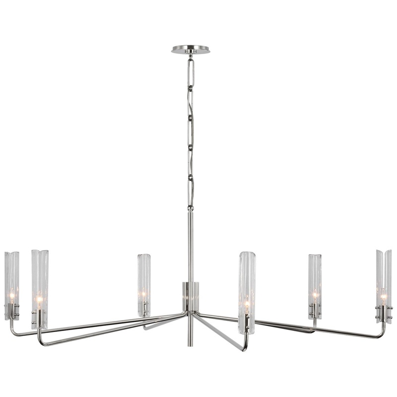 LED Chandelier from the Casoria Collection in Polished Nickel Finish by Visual Comfort Signature