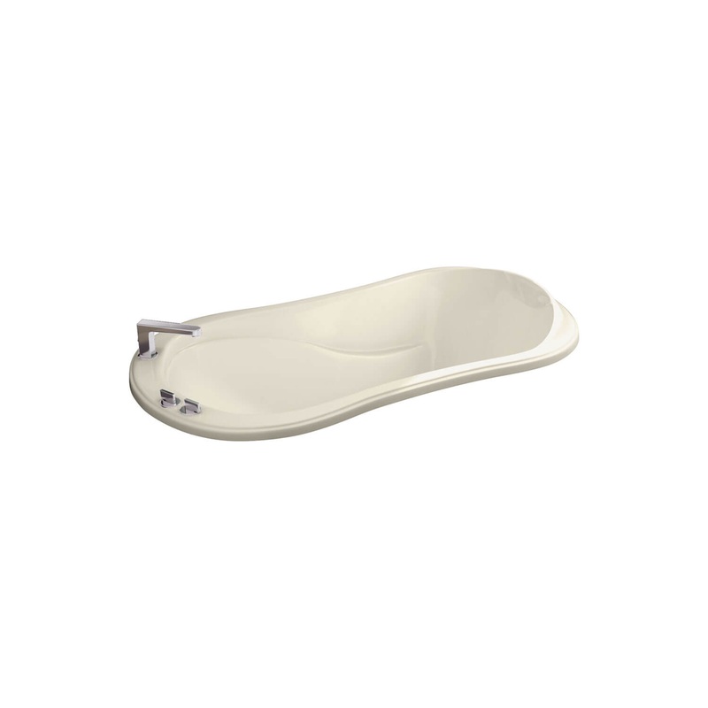 MAAX 105642-107-004 Murmur 6034 Acrylic Drop-in End Drain Hydrosens Bathtub in Bone
