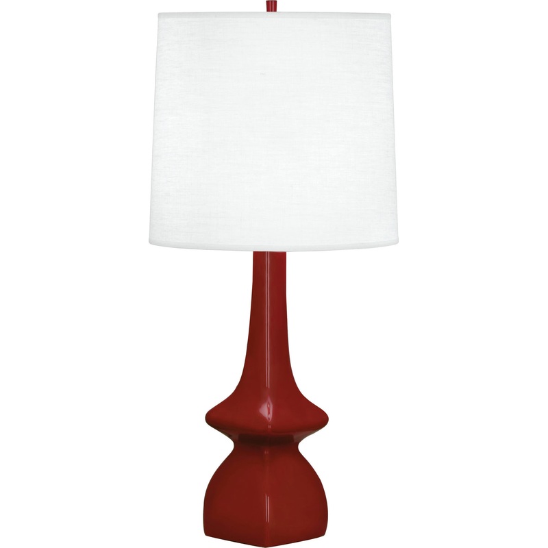 One Light Table Lamp from the Jasmine Collection in OXBLOOD GLAZED Finish by Robert Abbey