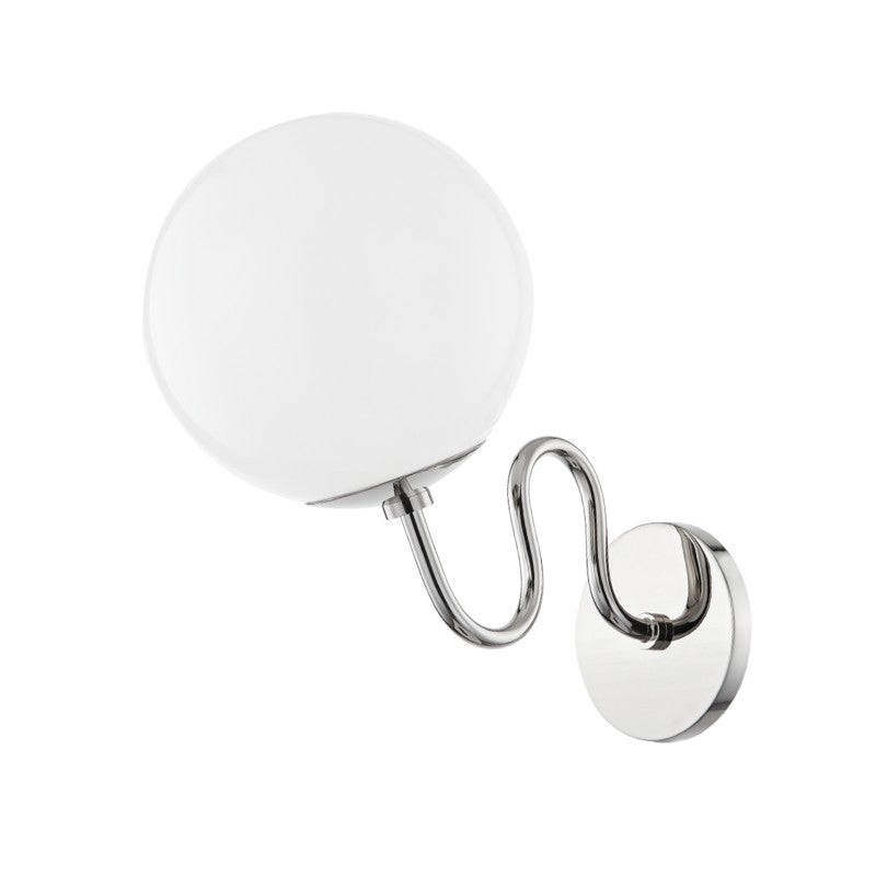 One Light Wall Sconce from the Havana Collection in Polished Nickel Finish by Mitzi