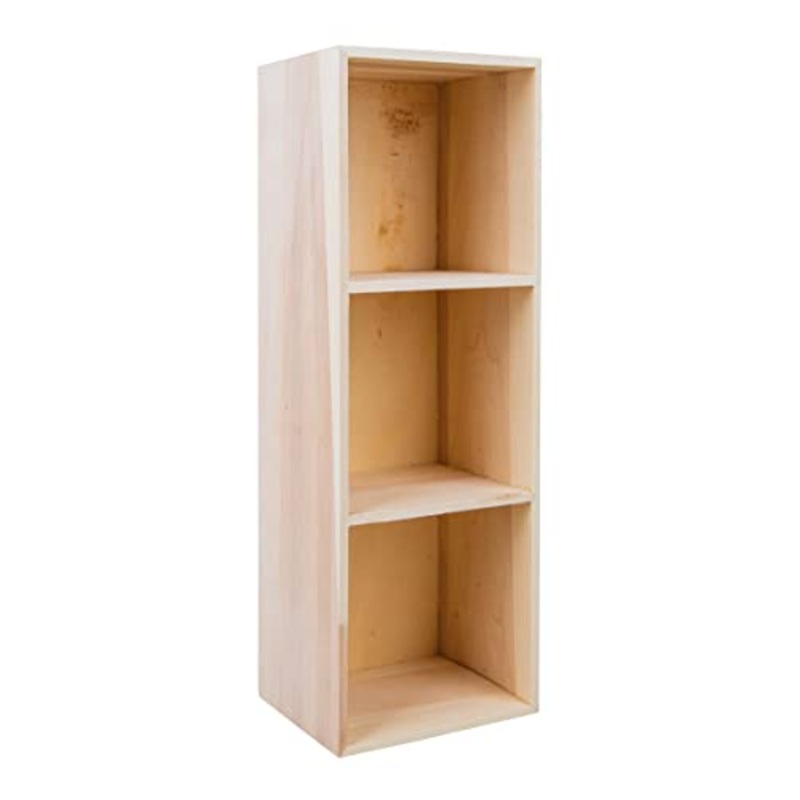 Rayher Mini Scaffale Decorativo Con Tre Scomparti, Legno, Naturale, 11 x 8.7 x 32 cm; 140 grammi