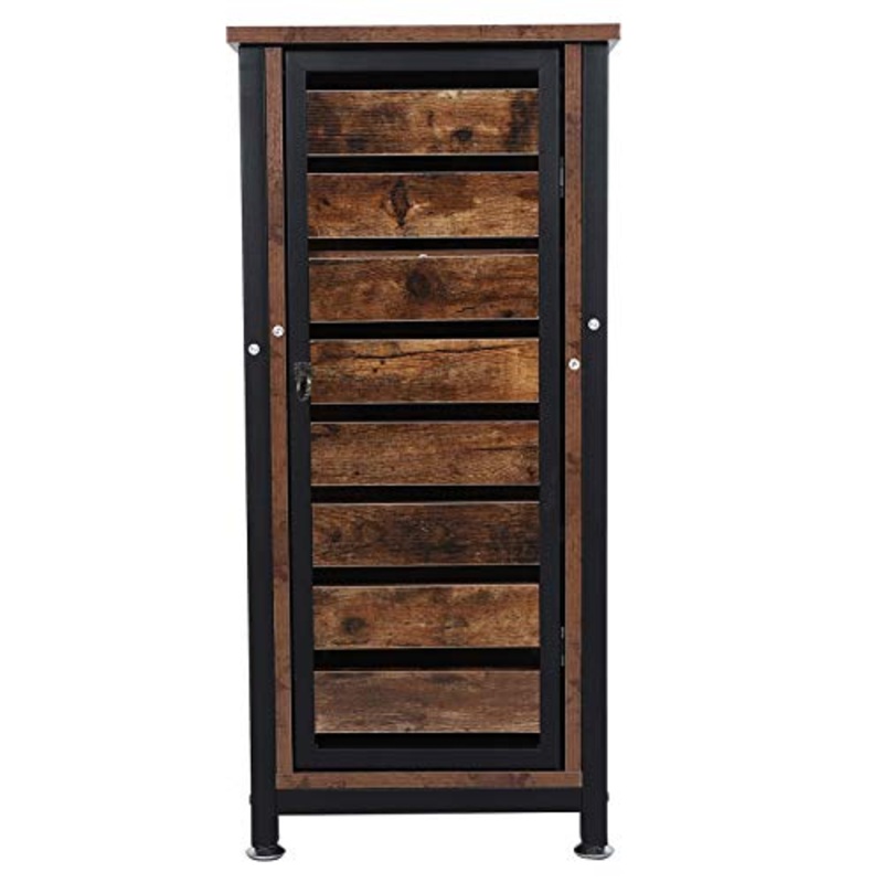 Retro Industriale Comodino Comodino Comodino Comodino Storage Cabinet Per Soggiorno Camera Da Letto 30x37x80cm