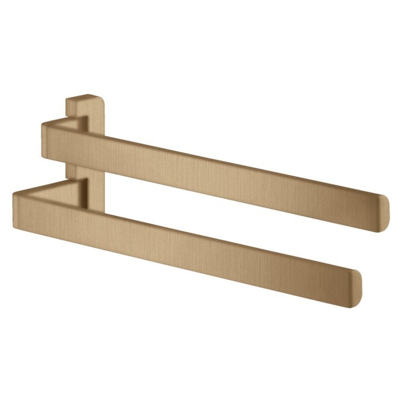 Towel Bar Universal SoftSquare 16 Inch Twin Handle Brushed Bronze Metal