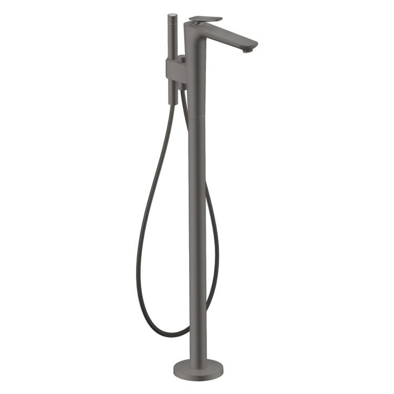 Tub Filler Trim Citterio C 1 Lever Cubic Cut Brushed Black Chrome WaterSense Freestanding 6.2 Gallons per Minute