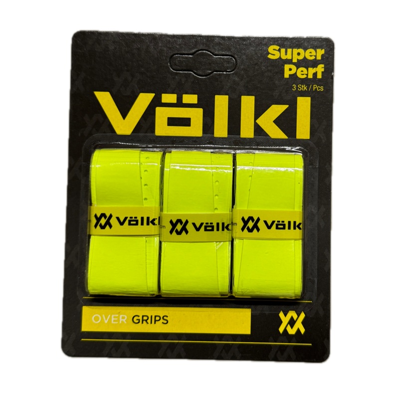Volkl Super Perf Over Grip Neon Yellow Overgrip Tennis Squash Badminton – 3 Pack