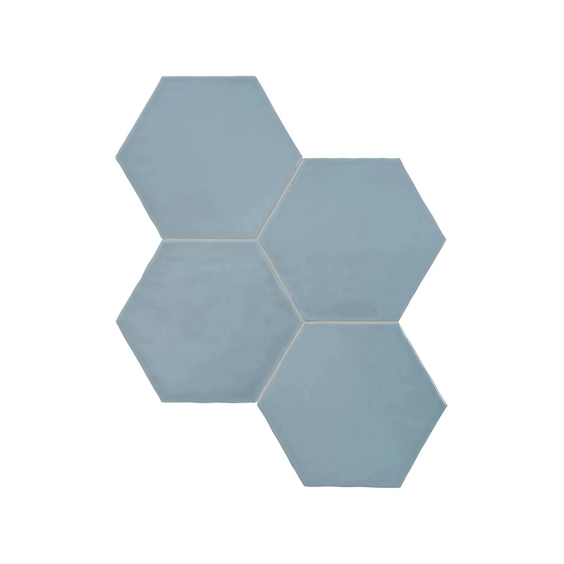 6″ Hex Teramoda Sky Glossy Hexagon