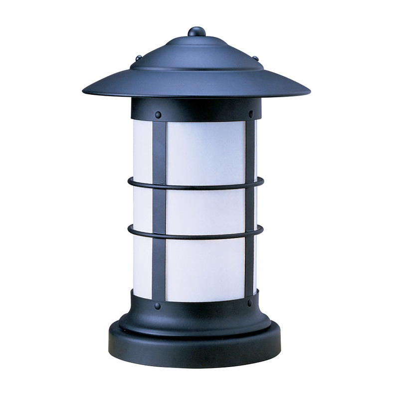 Arroyo NC-9LWO-BK Newport One Light Column Mount Satin Black