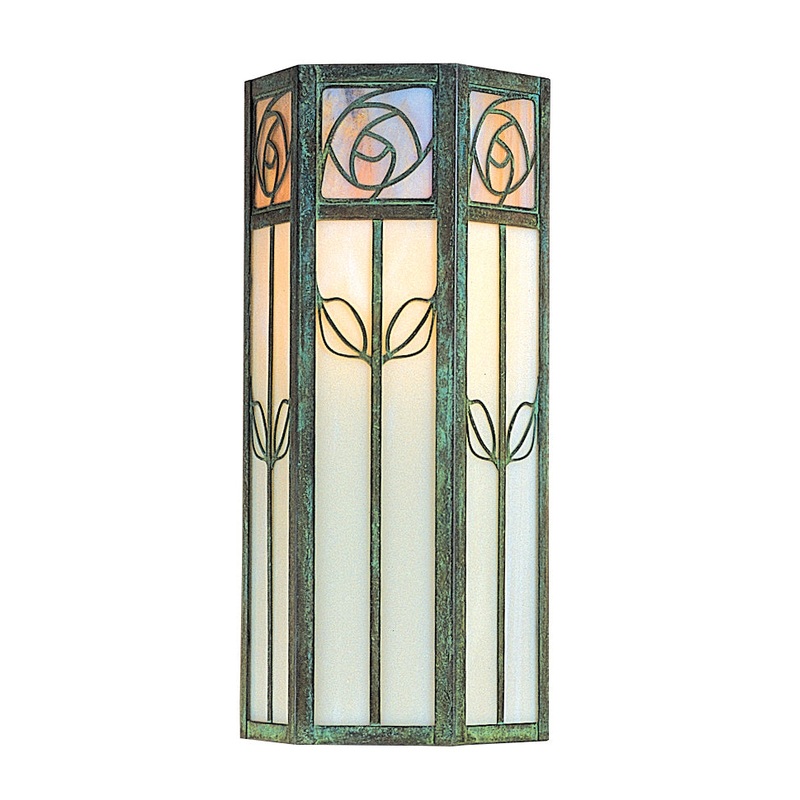 Arroyo SCW-16GWC-VP Saint Clair One Light Wall Mount Verdigris Patina