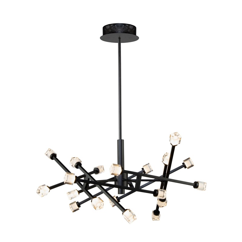 Batton Multi Light Pendant – Black / 19-Light