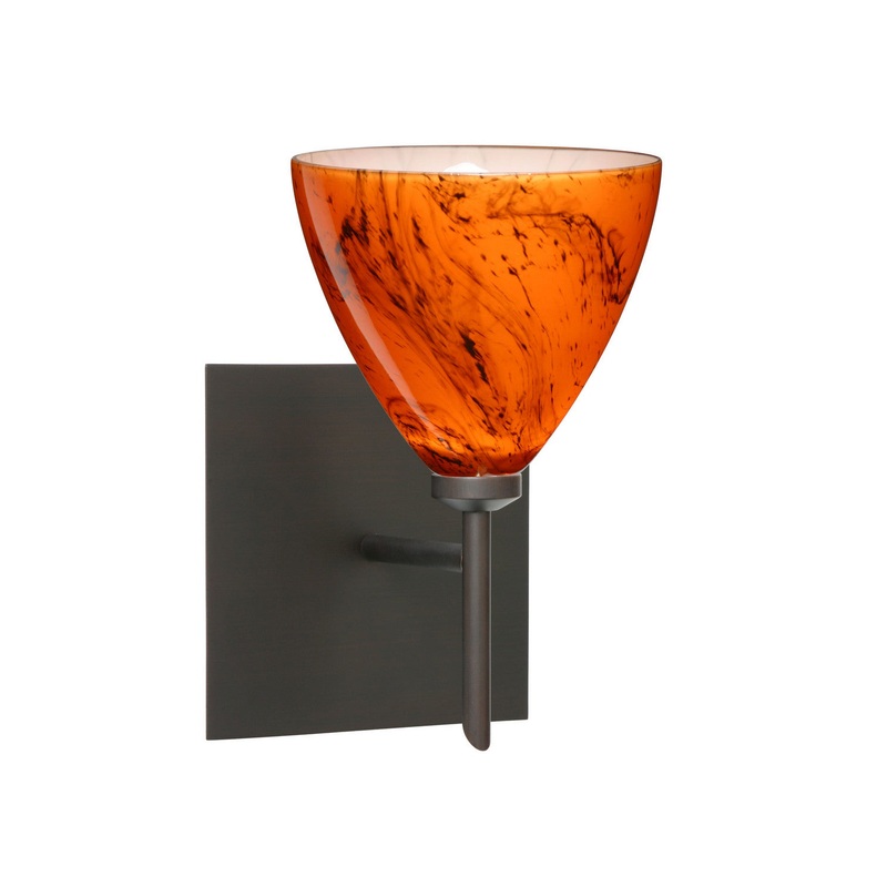 Besa 1SW-1779HB-BR-SQ Mia One Light Wall Sconce Bronze