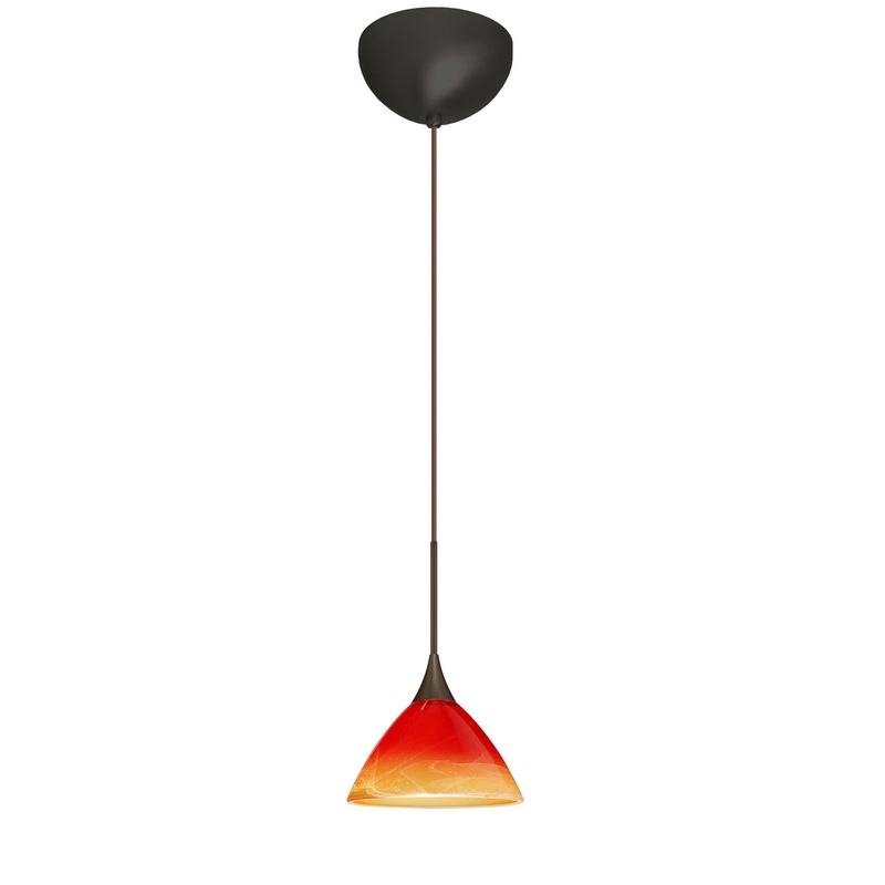 Besa 1XC-1743SL-LED-BR Domi One Light Pendant Bronze