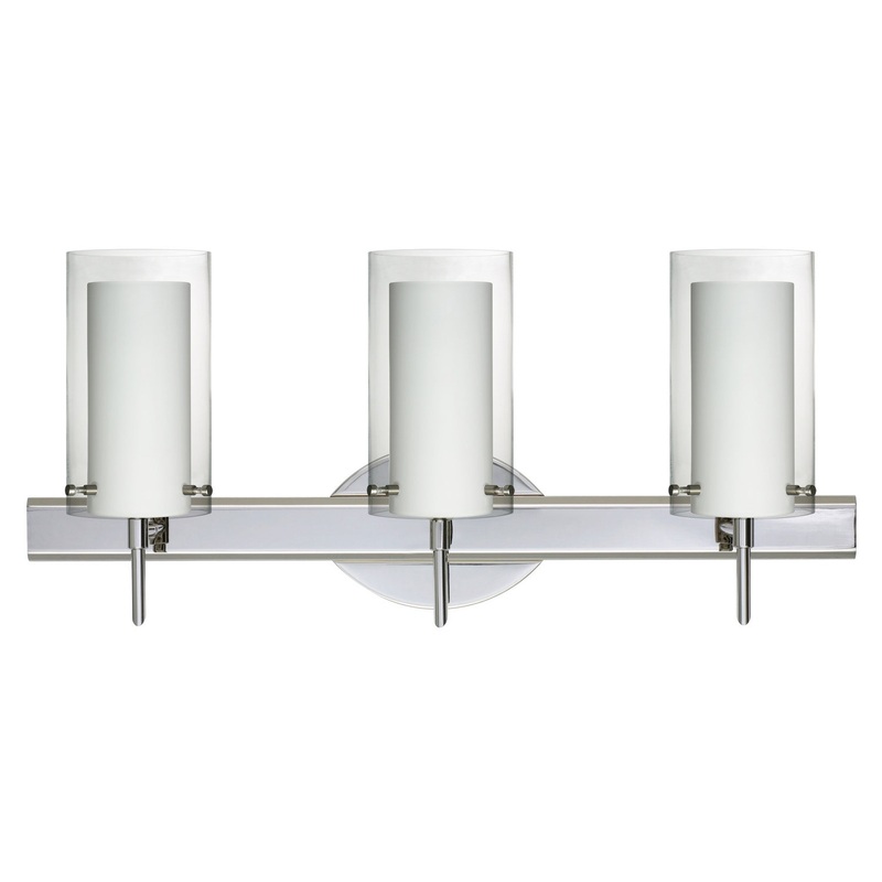 Besa 3SW-C44007-CR Pahu Three Light Wall Sconce Chrome (Discontinued)