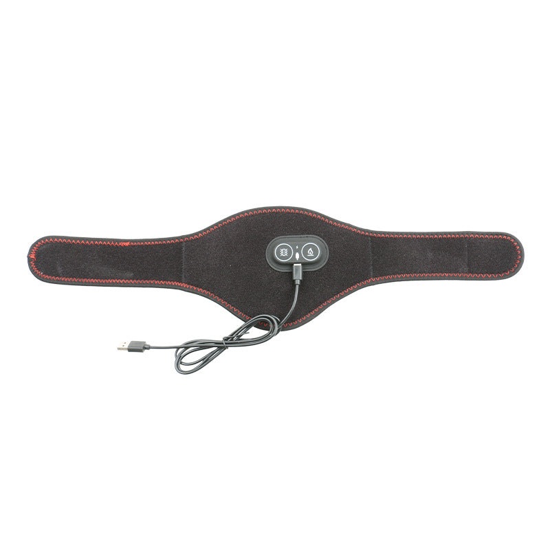 Black Heated Vibrating Neck Wrap – USB Powered Massager for Soothing Pain Relief with 3 Heat & 3 Vibration Modes