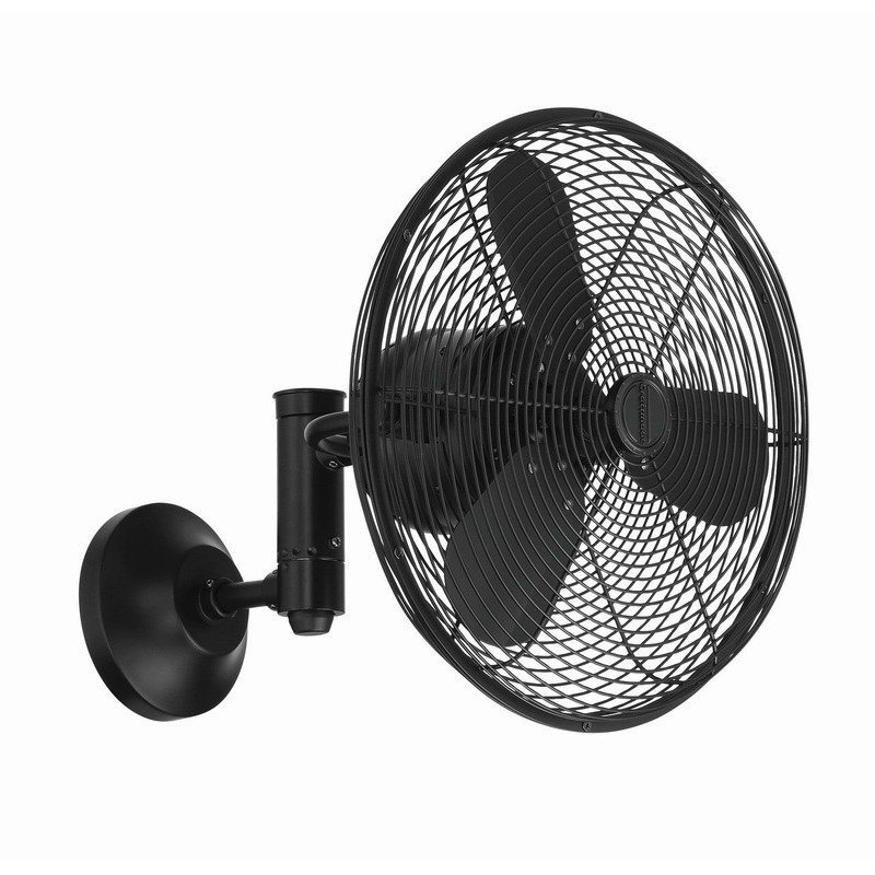 Craftmade BW414FB3 Bellows IV Indoor/Outdoor 14″Wall Fan Flat Black