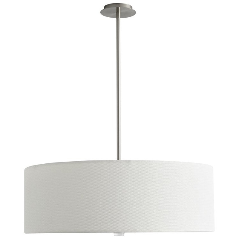 Echo Four-Light 30″ LED Drum Pendant – Satin Nickel