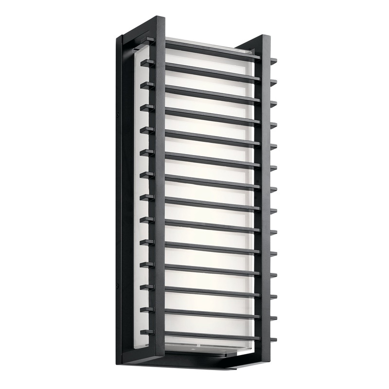 Kichler 49786BKLED LED Outdoor Wall Mount, Black
