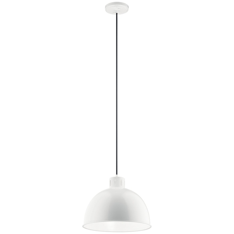 Kichler 52153WH One Light Pendant, White