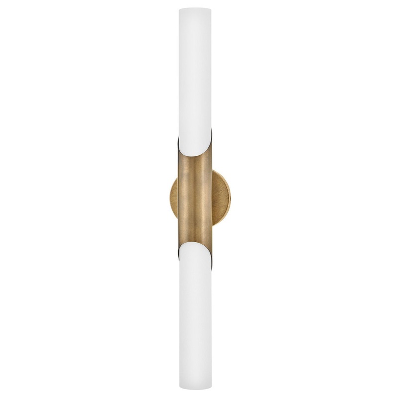 LED Vanity from the Grace Collection in Textured Heritage Brass Finish by Hinkley