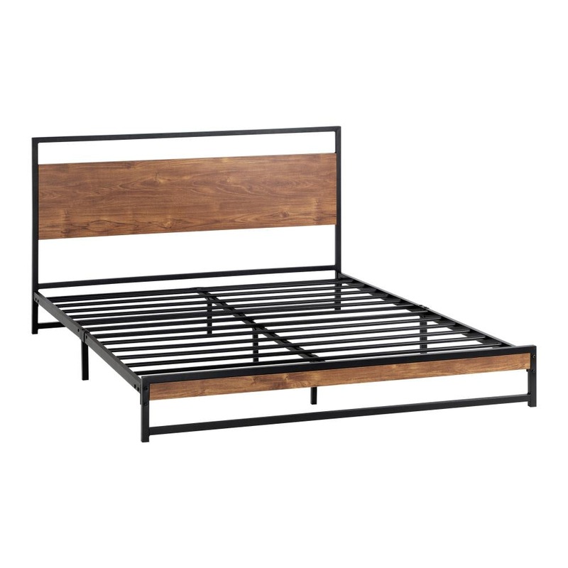 Metal Bed Frame Queen Size Wooden