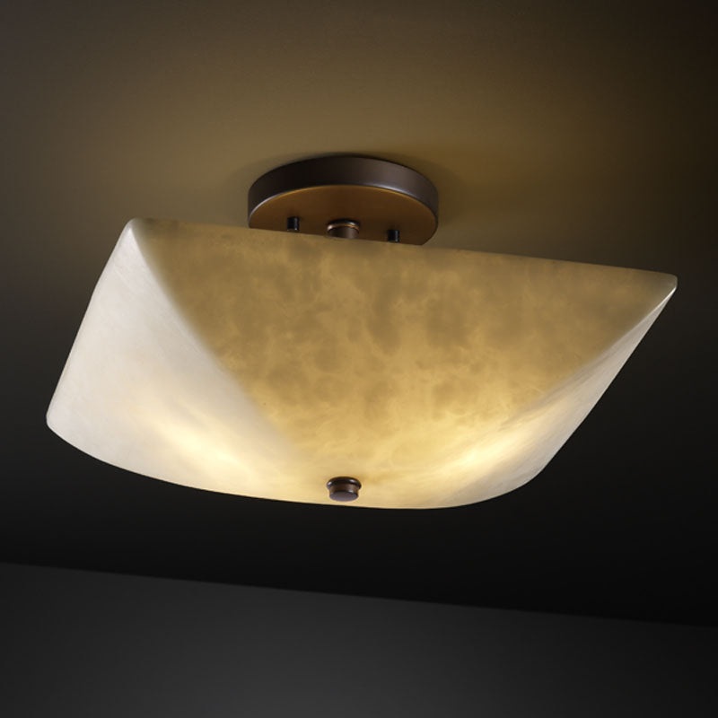 Semi-Flush Mount from the Clouds Collection in Dark Bronze Finish by Justice Designs