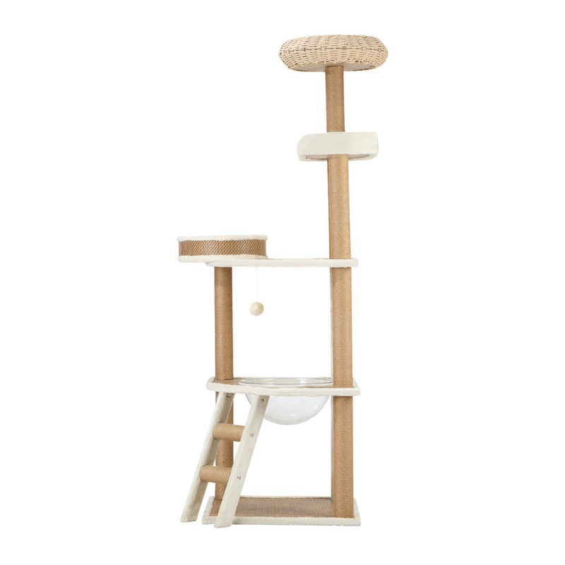 Alopet Cat Tree Rattan Cat Scratching Post 153CM