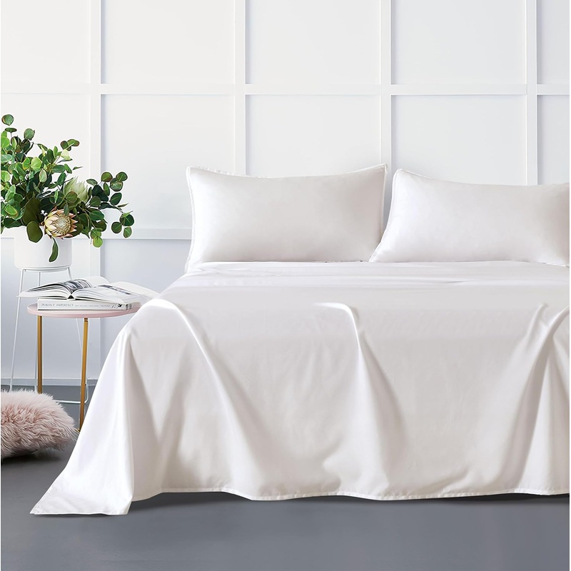 Bamboo Microfibre Sheet Set – White – King