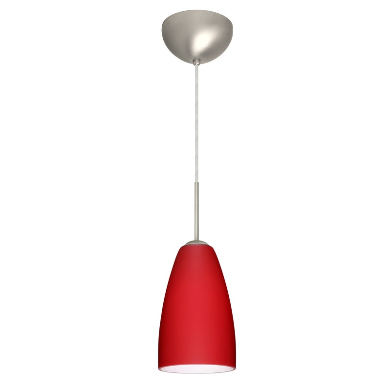 Besa 1JC-1511RM-LED-SN Riva One Light Pendant Satin Nickel