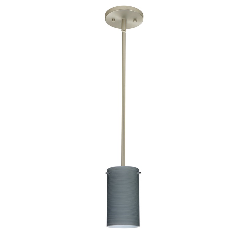 Besa 1TT-4404TN-MED-SN Stilo One Light Pendant Satin Nickel
