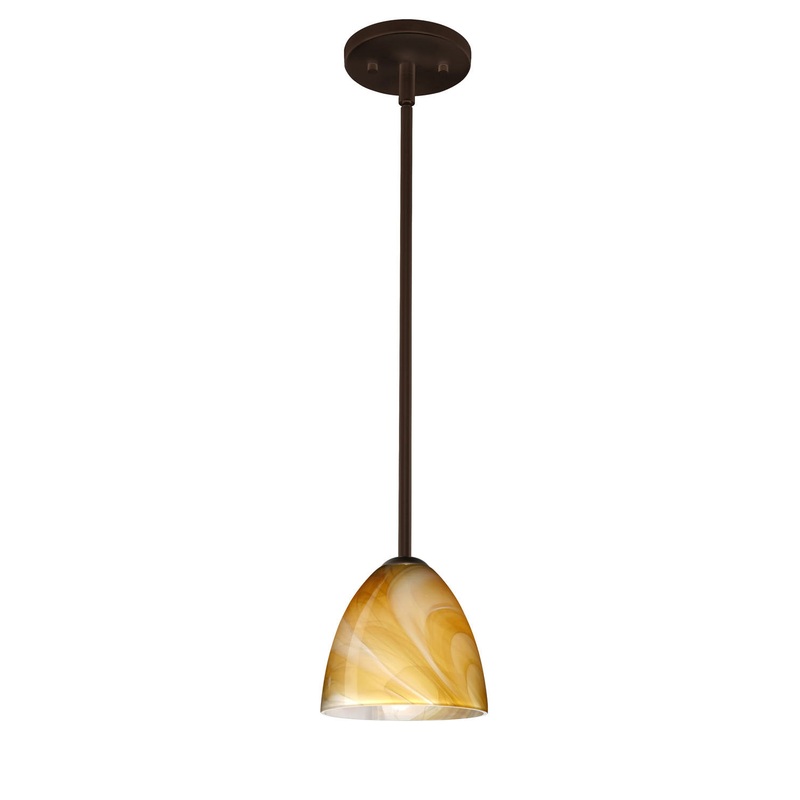 Besa 1TT-4470HN-BR Vila One Light Pendant Bronze