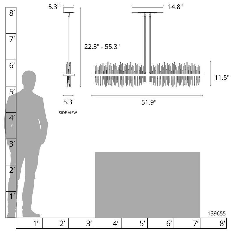 Gossamer Large LED Pendant Vintage Platinum Ink