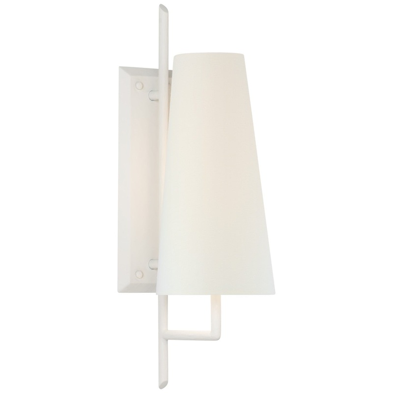 LED Wall Sconce from the Ashton Collection in Plaster White Finish by Visual Comfort Signature