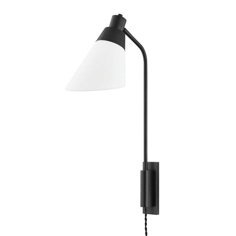 One Light Wall Sconce from the Hooke Collection in Old Bronze Finish by Hudson Valley