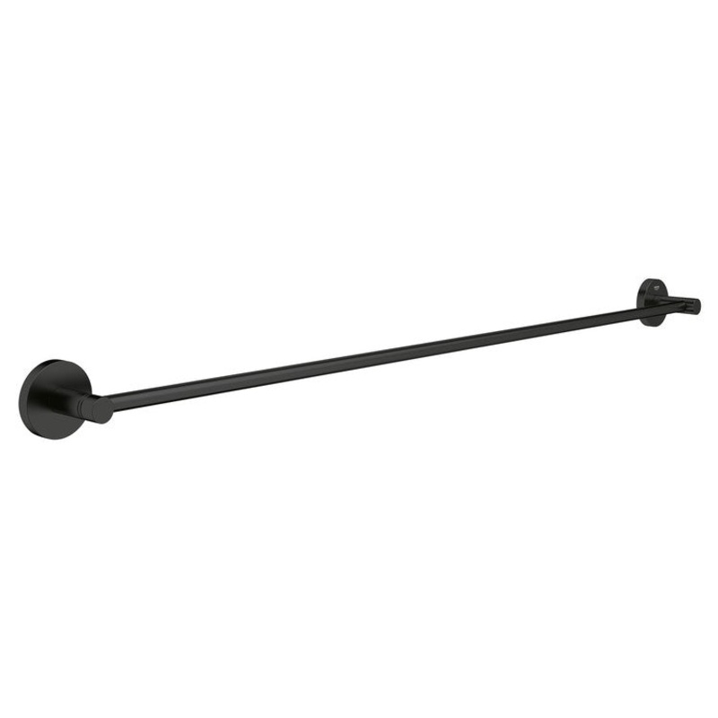 Towel Bar Essentials 32 Inch Single Matte Black Metal
