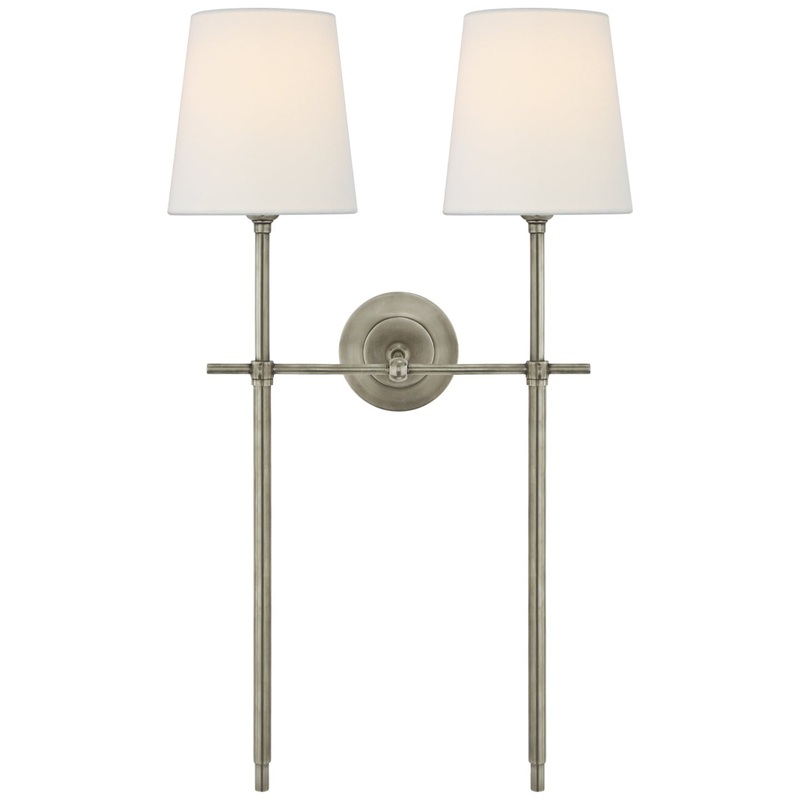 Two Light Wall Sconce from the Bryant Collection in Antique Nickel Finish by Visual Comfort Signature