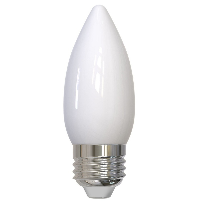 5.5 Watt B11 Milky, 500  Lumens, E26 base, 120 Volt Light Bulb by Bulbrite