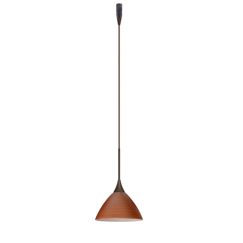 Besa RXP-1743CH-BR Domi One Light Pendant Bronze