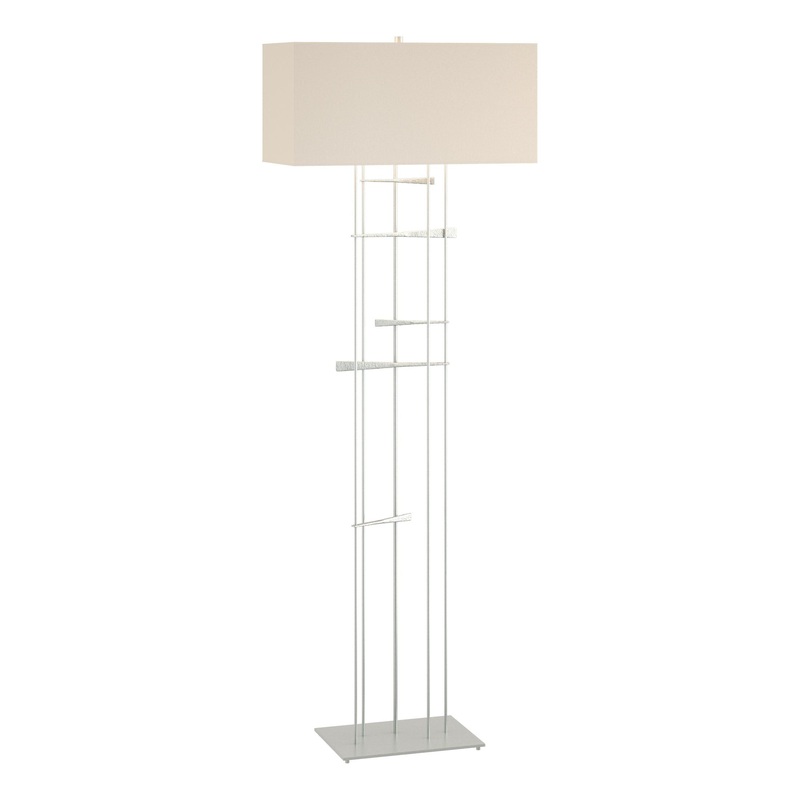 Cavaletti Floor Lamp Vintage Platinum Flax Shade (SE)