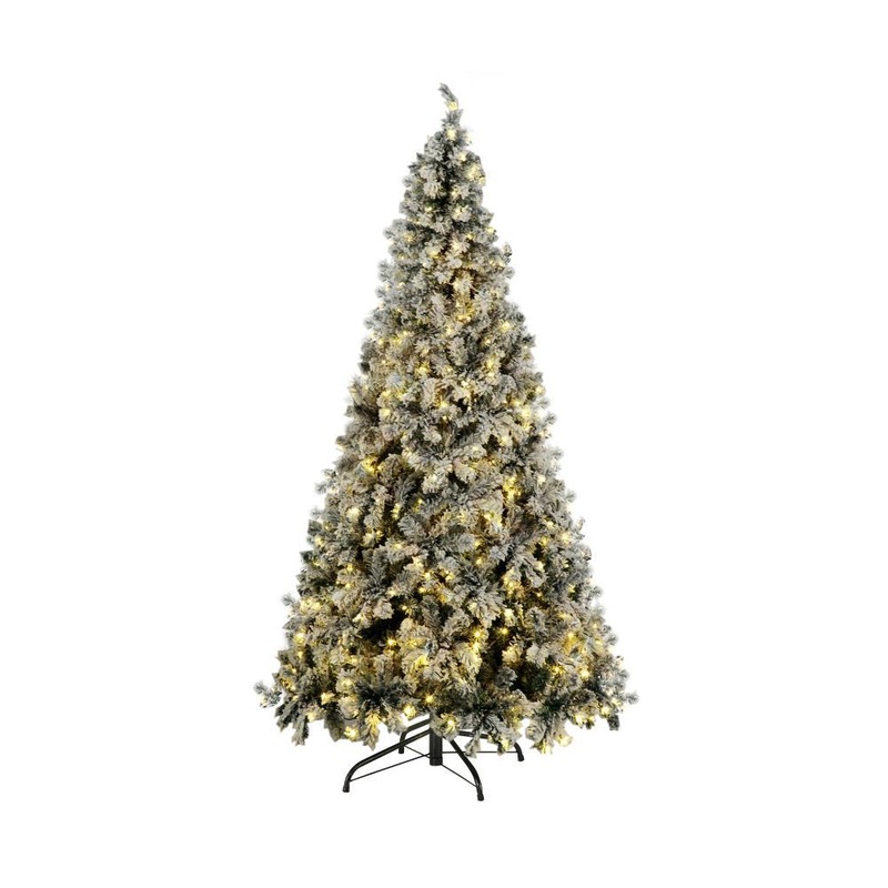 Christmas Tree 2.1M 7FT Snow Flocked Green with LED