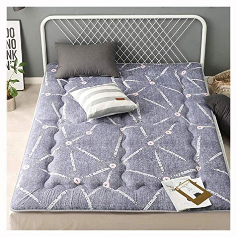 Coprimaterasso 6 Cm Spessore Dormitorio Studenti Materasso Singolo Tatami Doppio Futon Domestico Materasso Futon Morbido Cotone Antiscivolo Per Campeggio Domestico Yoga Tatami Tappetino,A-200 * 220cm