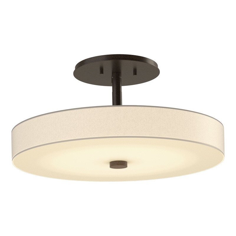 Disq LED Semi-Flush Bronze