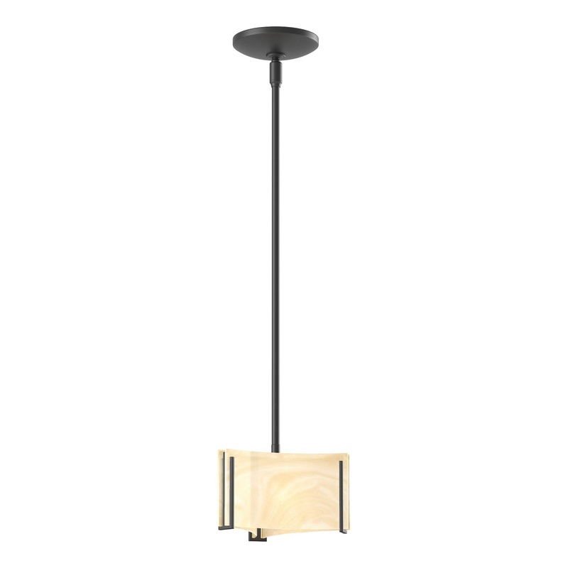 Exos Delta Mini Pendant Black Amber Swirl Glass (AA)