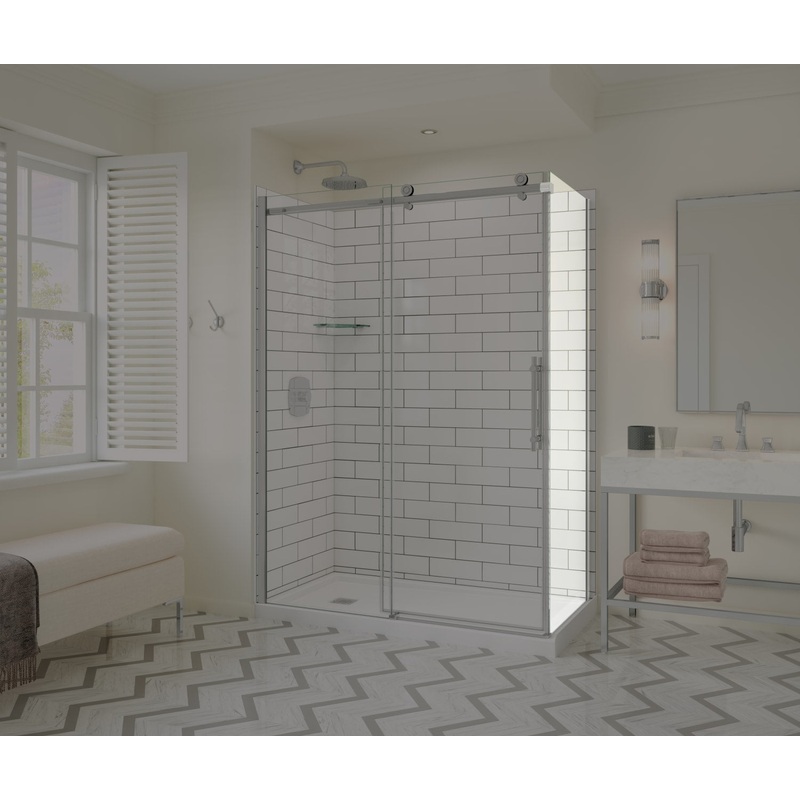 MAAX 137422-900-084-000 Odyssey SC Return Panel for 32 in. Base in Clear glass in Chrome