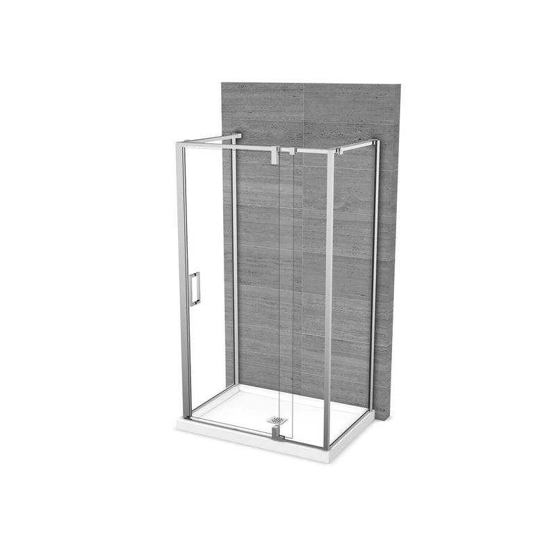 MAAX 137865-900-084-000 ModulR 48 x 32 x 78 in. 8mm Pivot Shower Door for Wall-mount Installation with Clear glass in Chrome