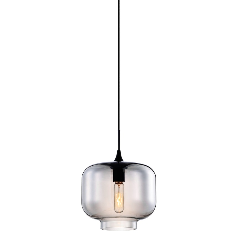 One Light Pendant from the Irresistible Organic Charm Collection in Smoke Finish by Matteo Lighting