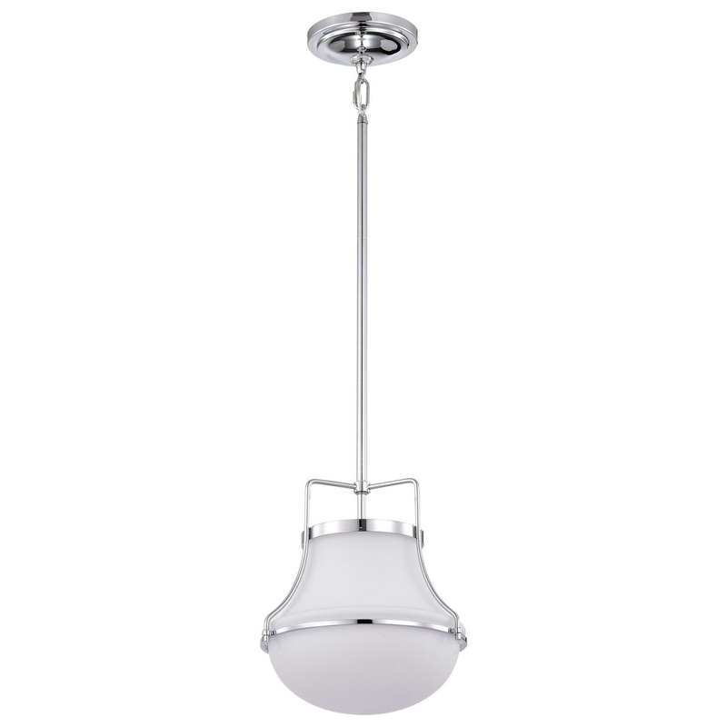 One Light Pendant from the Valdora Collection in Polished Nickel Finish by Nuvo Lighting