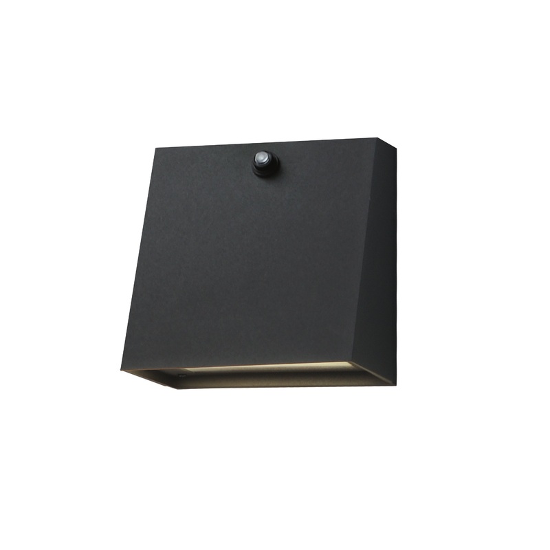 Pathfinder LED Outdoor Wall Sconce Black (with Photocell)