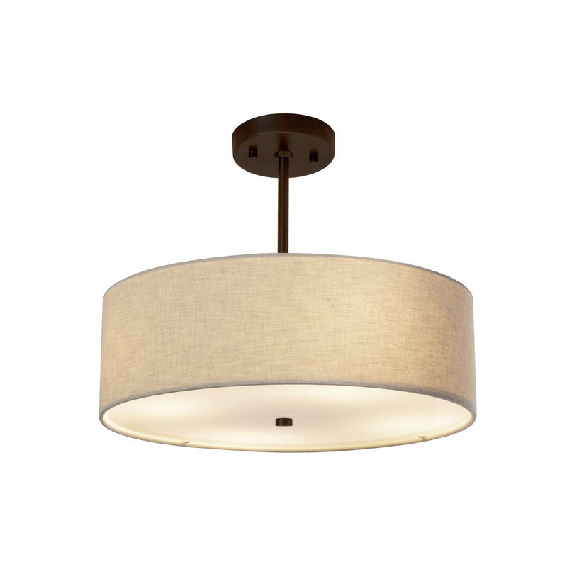 Three Light Pendant from the Classic Collection in Dark Bronze Finish by Justice Designs
