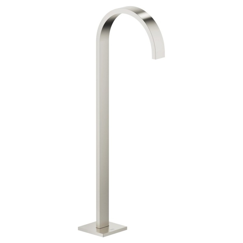 Tub Spout MEM Freestanding Cascade Non-Diverter Brushed Platinum 12.6 Gallons per Minute Brass Alloy
